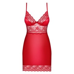   Camicia da notte sexy con pizzo e perizoma Lovica in rosso - Obsessive