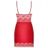 Obsessive Lovica - babydoll in pizzo con perizoma - rosso - L/XL