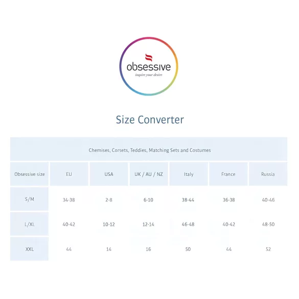 Obsessive Lovica - babydoll in pizzo con perizoma - rosso - L/XL