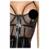 Noir - abito in vernice con inserti a rete - nero - M