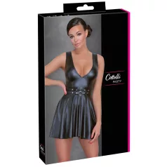 Cottelli - abito plissettato con cintura - nero - XL