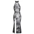 Noir - abito lungo trasparente floreale - nero - XL