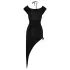 Cottelli Party - abito asimmetrico con anello - nero - M
