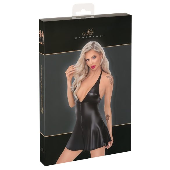 Noir - minidress nero effetto pelle di serpente - L