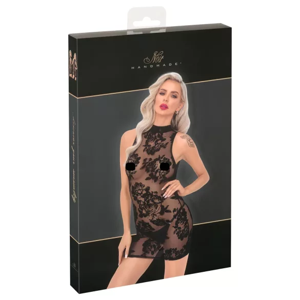 Noir - abito mini senza maniche con rose (nero) - M