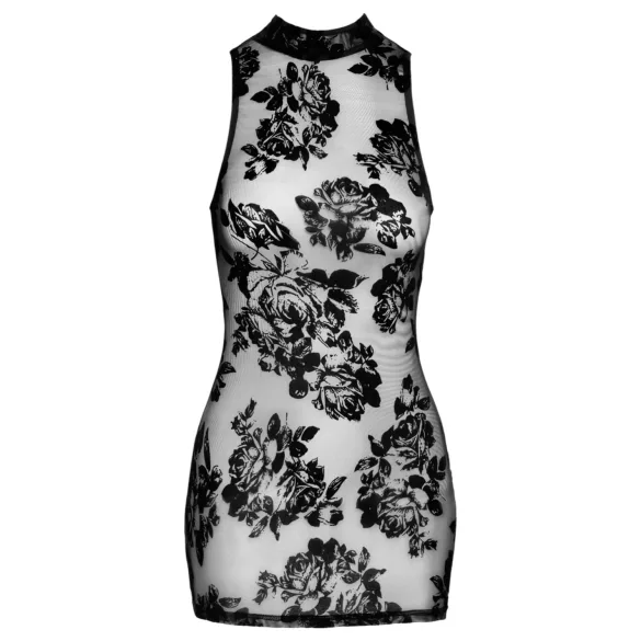 Noir - abito mini senza maniche con rose (nero) - M