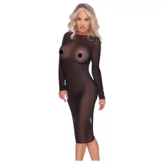 Cottelli Party - abito trasparente con zip - nero