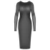 Cottelli Party - abito trasparente con zip - nero - L