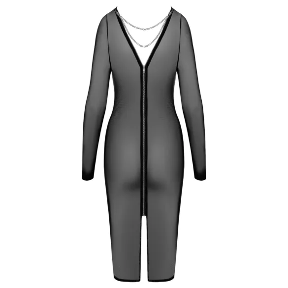 Cottelli Party - abito trasparente con zip - nero - L