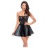 Noir - Miniabito lucido con top di pizzo (nero) - L