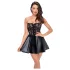 Noir - minidress lucido con top in pizzo - nero - L