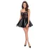 Noir - minidress lucido con top in pizzo - nero - L