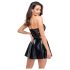 Noir - Miniabito lucido con top di pizzo (nero) - L