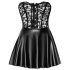 Noir - Miniabito lucido con top di pizzo (nero) - L