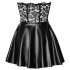 Noir - Miniabito lucido con top di pizzo (nero) - L
