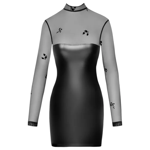 Noir - abito lucido trasparente con top - nero - XL