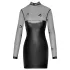 Noir - abito lucido trasparente con top - nero - XL
