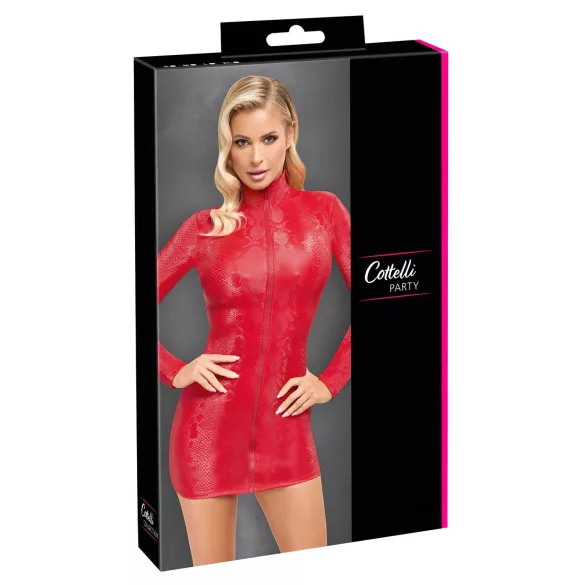 Cottelli - mini abito effetto serpente - rosso - M