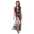 Noir - Maxi abito trasparente floreale (nero) - M