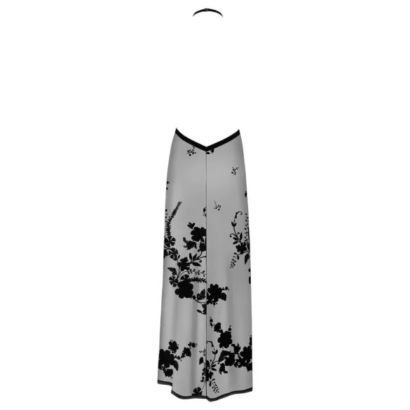 Noir - Maxi abito trasparente floreale (nero) - L