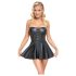 Cottelli - Minidress lucido con gonna plissettata (nero) - L