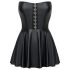 Cottelli - Minidress lucido con gonna plissettata (nero) - L