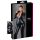 Cottelli Plus Size - tuta soirée lucida a maniche lunghe (nero) - 3XL
