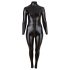 Cottelli Plus Size - tuta soirée lucida a maniche lunghe (nero) - 3XL