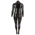 Cottelli Plus Size - tuta soirée lucida a maniche lunghe (nero) - 3XL
