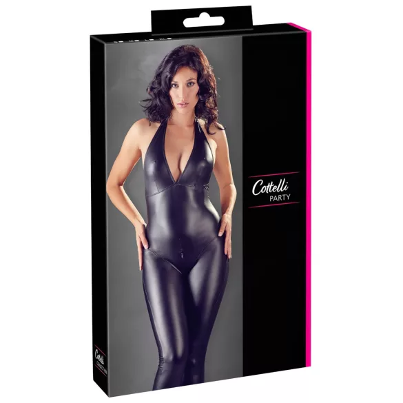 Cottelli Party - body tuta lucida - nero - L