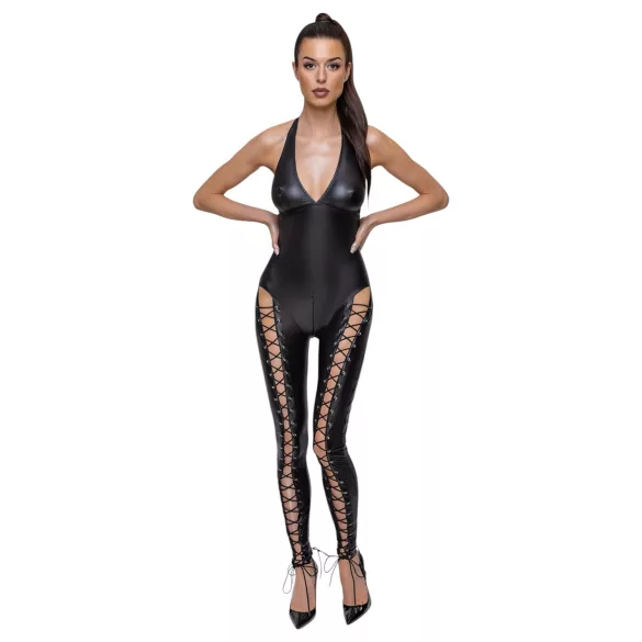 Cottelli Party - tuta sexy allacciata al collo (nera) - XL