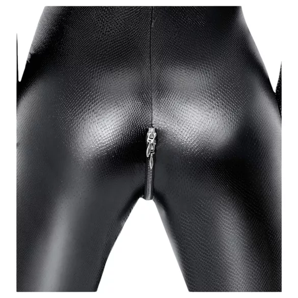Noir - tuta lunga effetto pelle di serpente - nero - XL