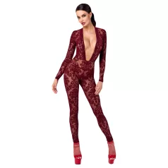 Noir Kink Royal - bodystocking trasparente - rosso - M