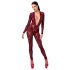 Noir Kink Royal - bodystocking trasparente - rosso - L