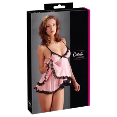   Cottelli - Babydoll trasparente con volant - lingerie sexy - L