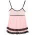 Cottelli - Babydoll trasparente con volant - lingerie sexy - L