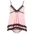 Cottelli - Babydoll trasparente con volant - lingerie sexy - XL