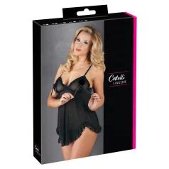 Cottelli - Babydoll trasparente con volant - nero