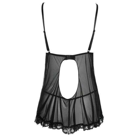 Cottelli - Babydoll trasparente con volant - nero - M