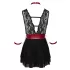 Cottelli Bondage - Babydoll in pizzo nero con collarino