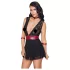 Cottelli Bondage - Babydoll in pizzo nero con collarino - L