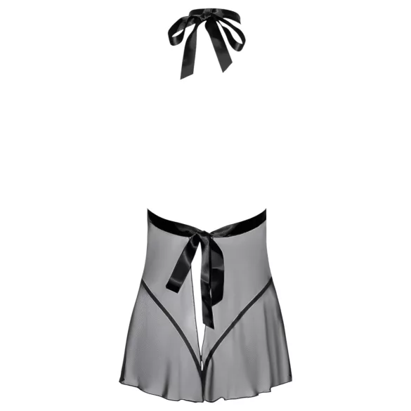 Kissable - babydoll con collo allacciato - pizzo nero - L/XL