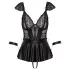 Cottelli Bondage - mini abito in pizzo con manette (nero) - L