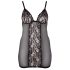 Cottelli Plus Taglie - Camicia da notte in pizzo trasparente (nero)