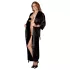 Cottelli - vestaglia satinata - nero - 2XL/3XL