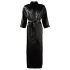 Cottelli - vestaglia satinata - nero - 2XL/3XL