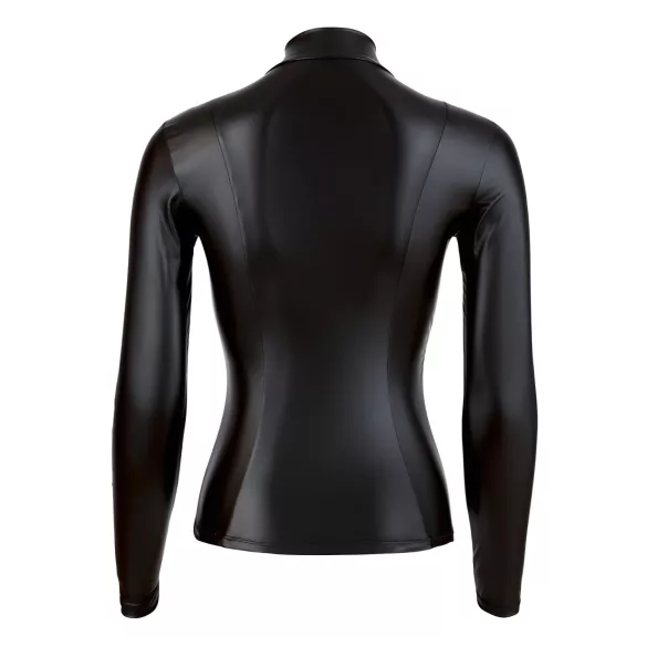 Cottelli - maglia donna maniche lunghe lucida - nero - XL