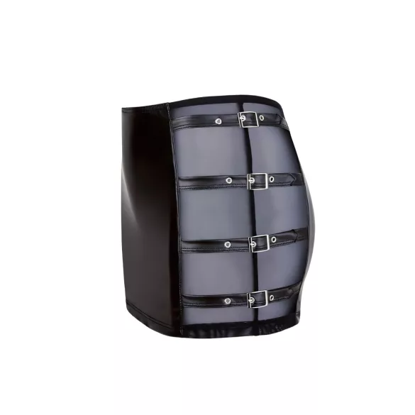 Cottelli - minigonna lucida con fibbia - nero - L
