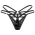 Obsessive Keira - Tanga lucida con spalline (nero)
