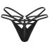 Obsessive Keira - Tanga lucida con spalline (nero)